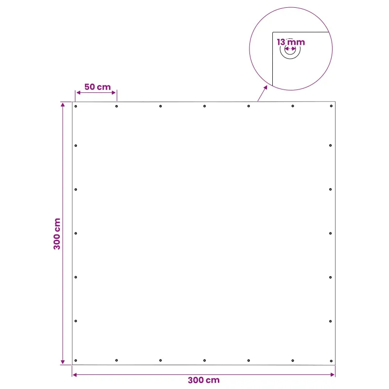 Tent su kilpom Žalia 3 x 3 m 140 gsm PE