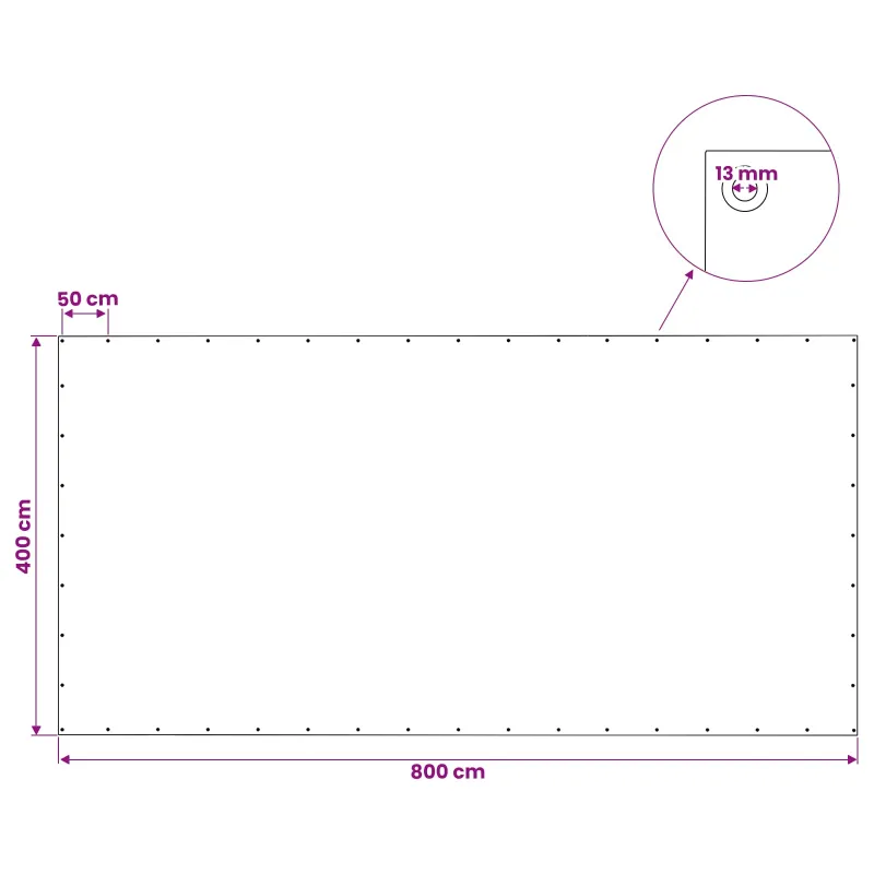 Tent su kilpom Žalia 4 x 8 m 140 gsm PE