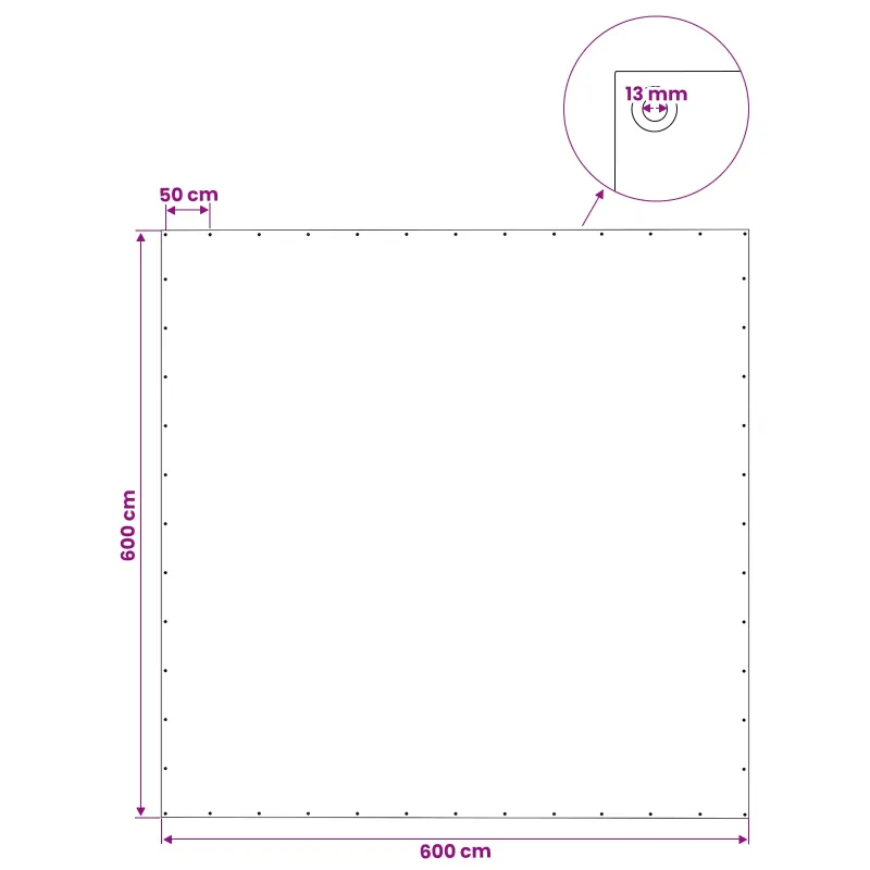 Tent su kilpom Žalia 6 x 6 m 140 gsm PE
