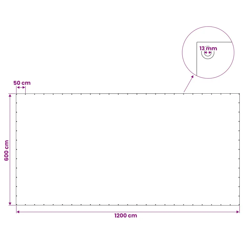 Tent su kilpom Žalia 6 x 12 m 140 gsm PE