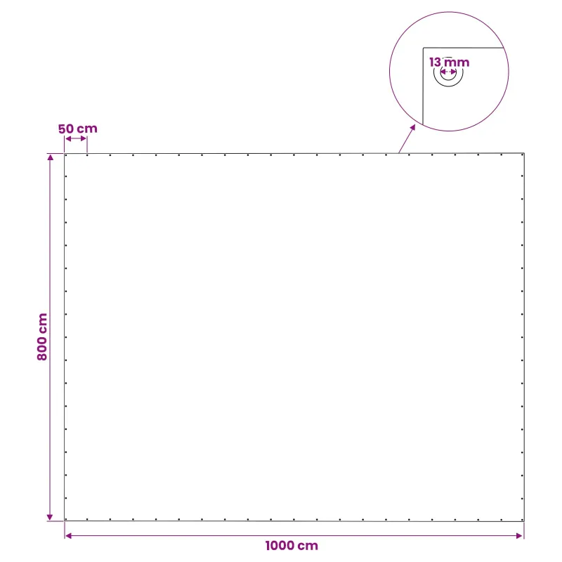 Tent su kilpom Žalia 8 x 10 m 140 gsm PE