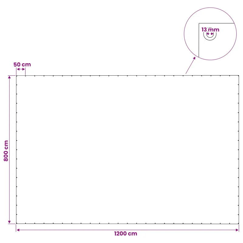 Tent su kilpom Žalia 8 x 12 m 140 gsm PE