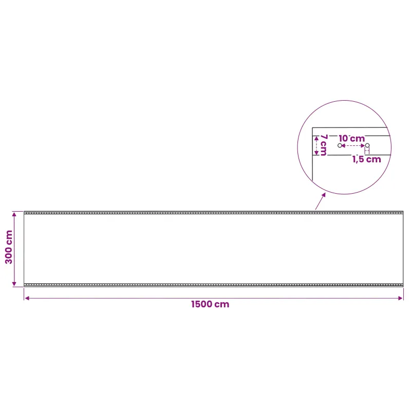Tent su kilpom Žalia 3 x 15 m 260 gsm PE