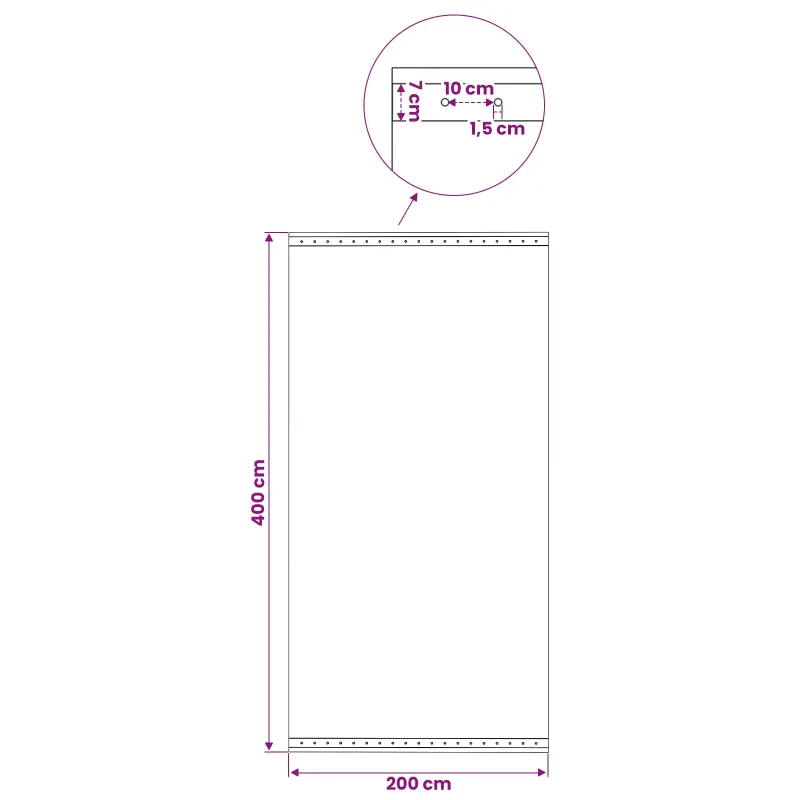 Tent su kilpom Žalia 4 x 2 m 260 gsm PE