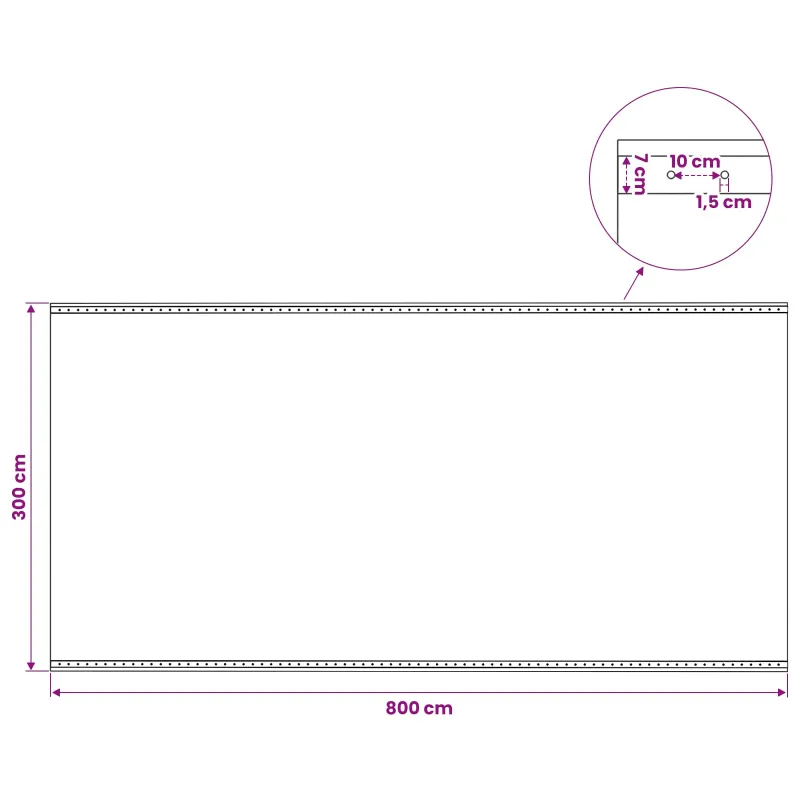 Tent su kilpom Žalia 4 x 8 m 260 gsm PE