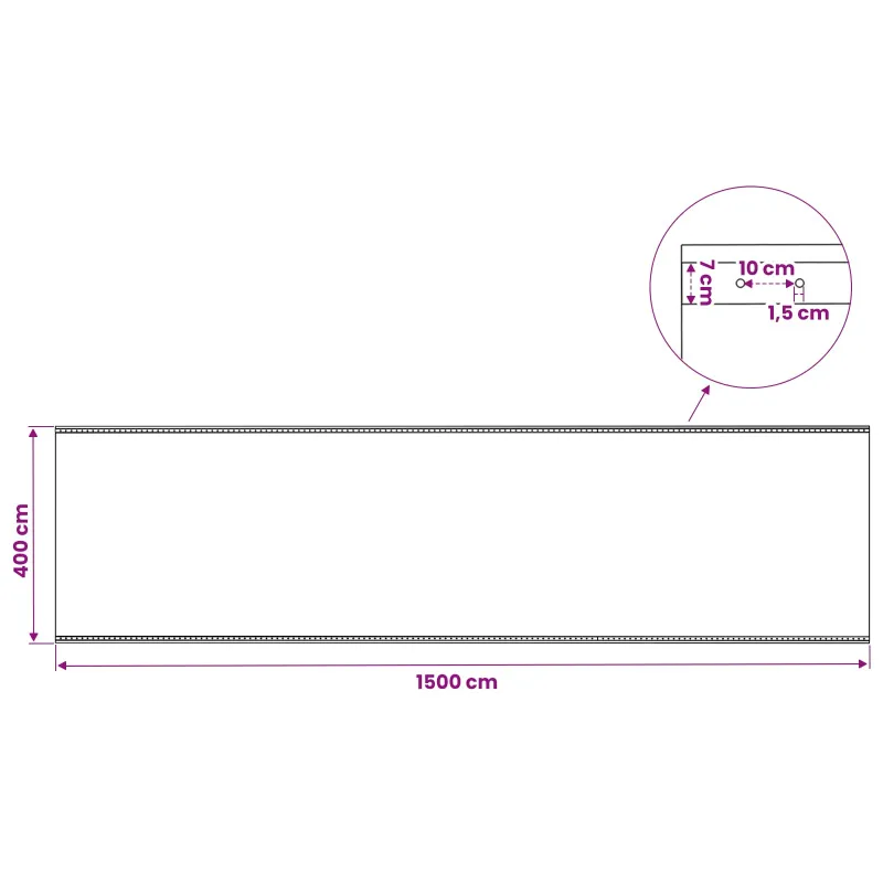 Tent su kilpom Žalia 4 x 15 m 260 gsm PE