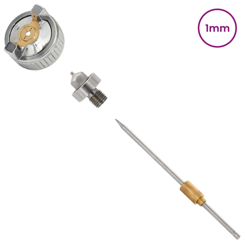 HVLP purkštuvo antgalis 0,8 mm antgalis Sidabrinė