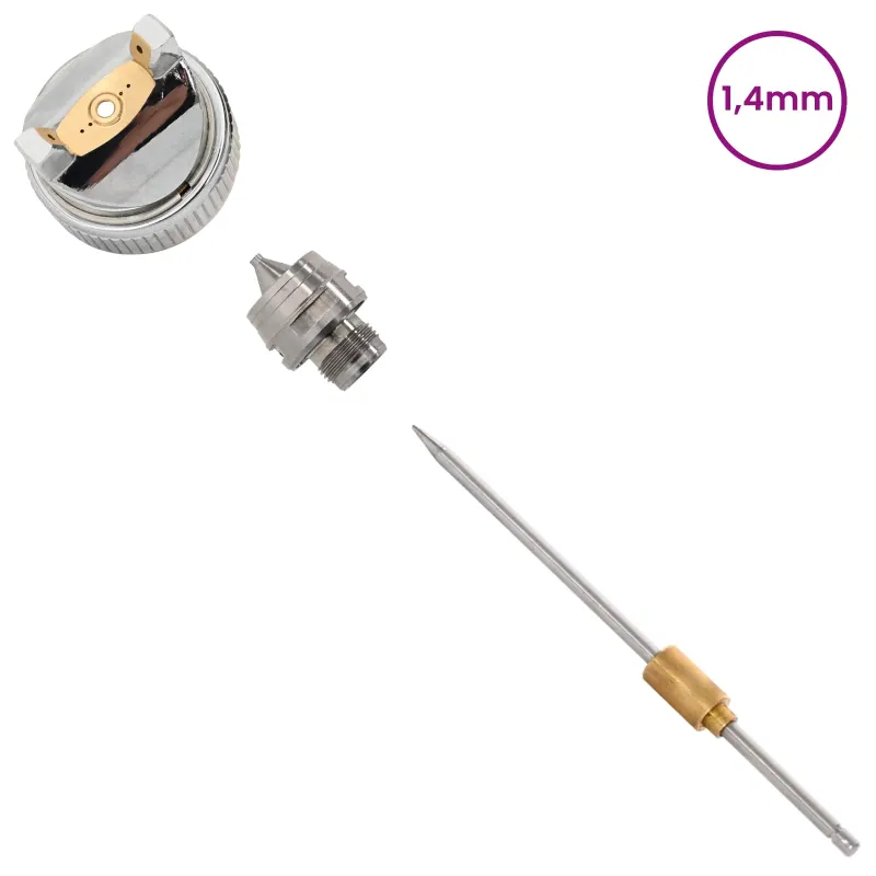 HVLP purškimo pistoletas su antgaliu 1,4 mm antgalis Sidabrinė