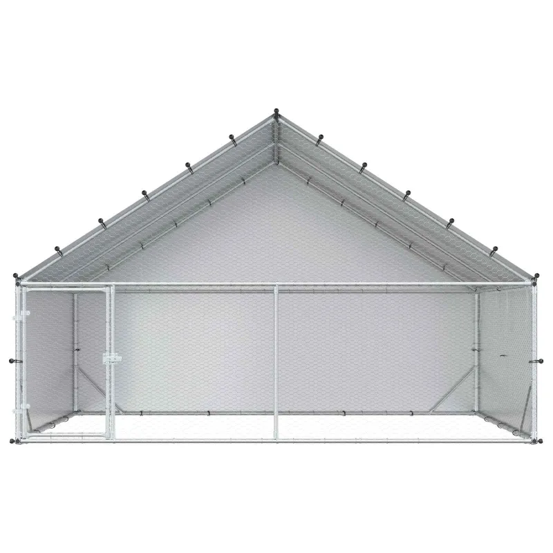 Vištų coop su stogu Sidabrinė 300 x 200 x 190 cm