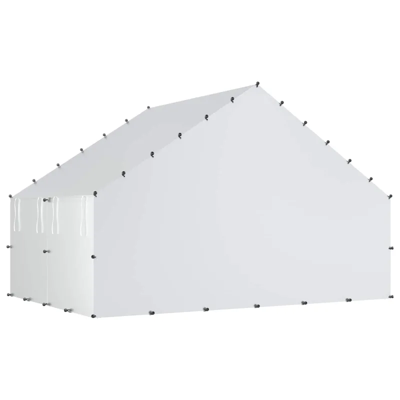 Vištų coop su stogu Sidabrinė 300 x 200 x 190 cm