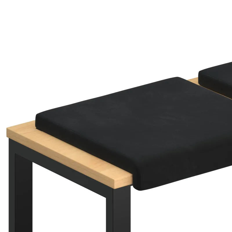 Suoliuko pagalvė 2 vnt. Aksomas Juoda Gylis 35 cm