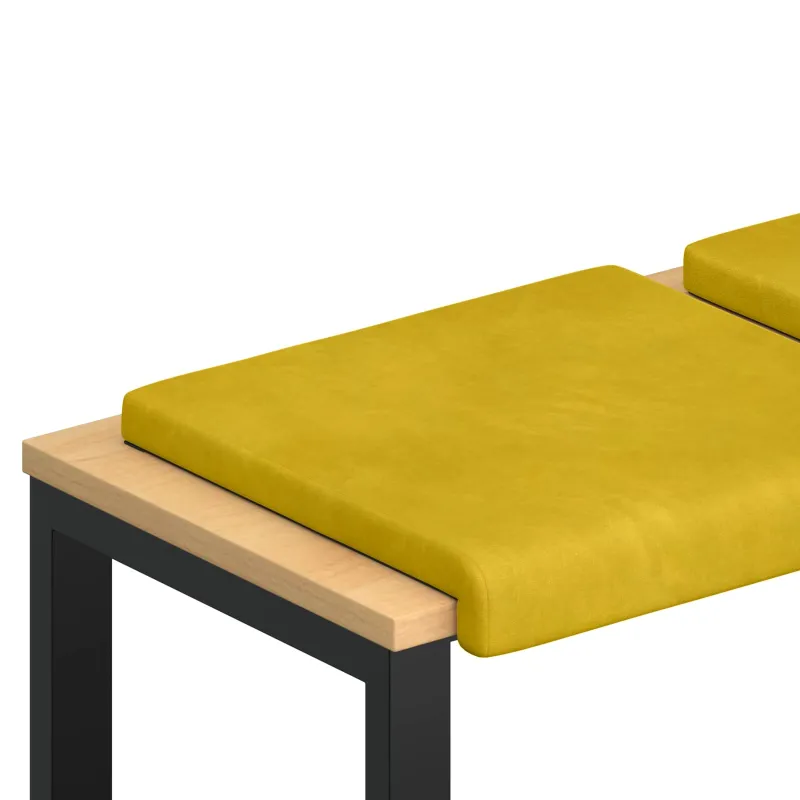 Suoliuko pagalvė 2 vnt. Aksomas Geltona Gylis 35 cm