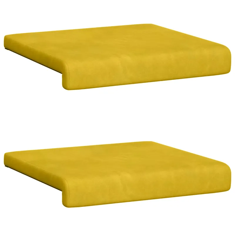 Suoliuko pagalvė 2 vnt. Aksomas Geltona Gylis 35 cm