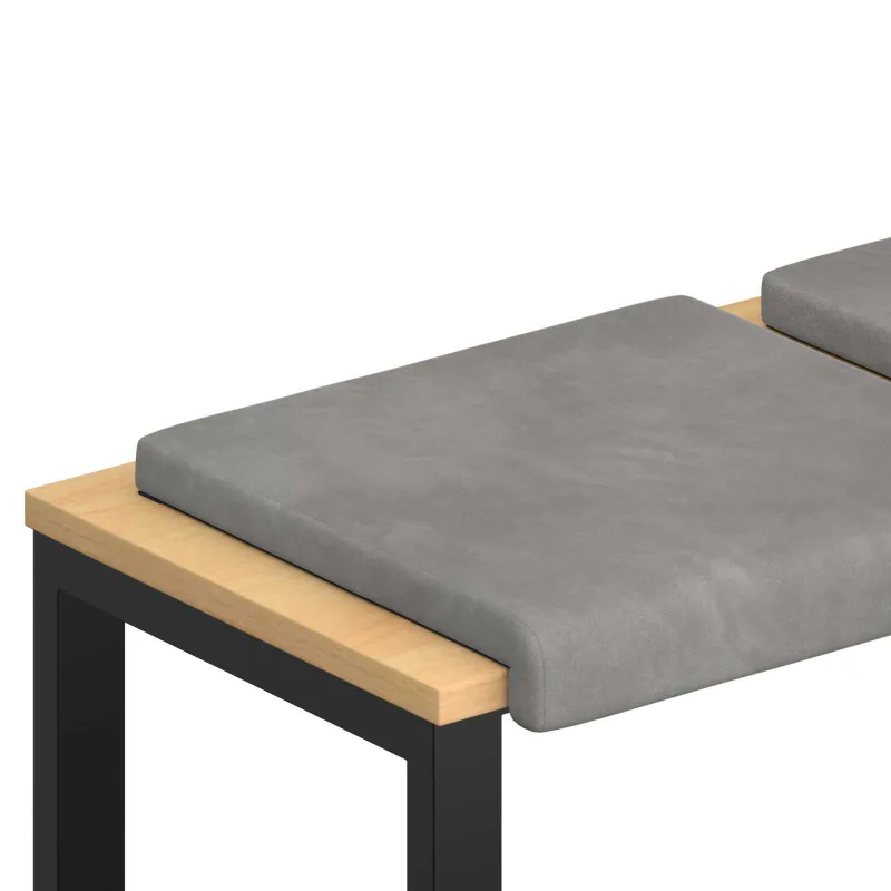 Suoliuko pagalvė 4 vnt. Aksomas Šviesiai pilka Gylis 35 cm