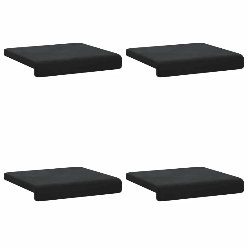 Suoliuko pagalvė 4 vnt. Aksomas Juoda Gylis 35 cm
