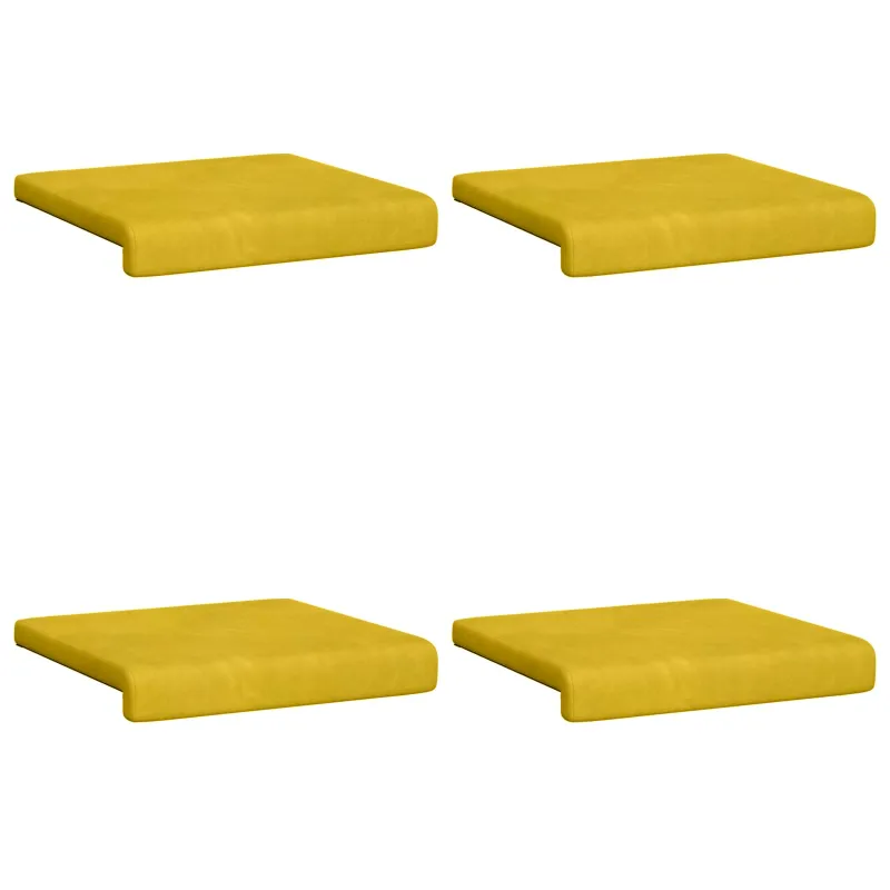 Suoliuko pagalvė 4 vnt. Aksomas Geltona Gylis 35 cm