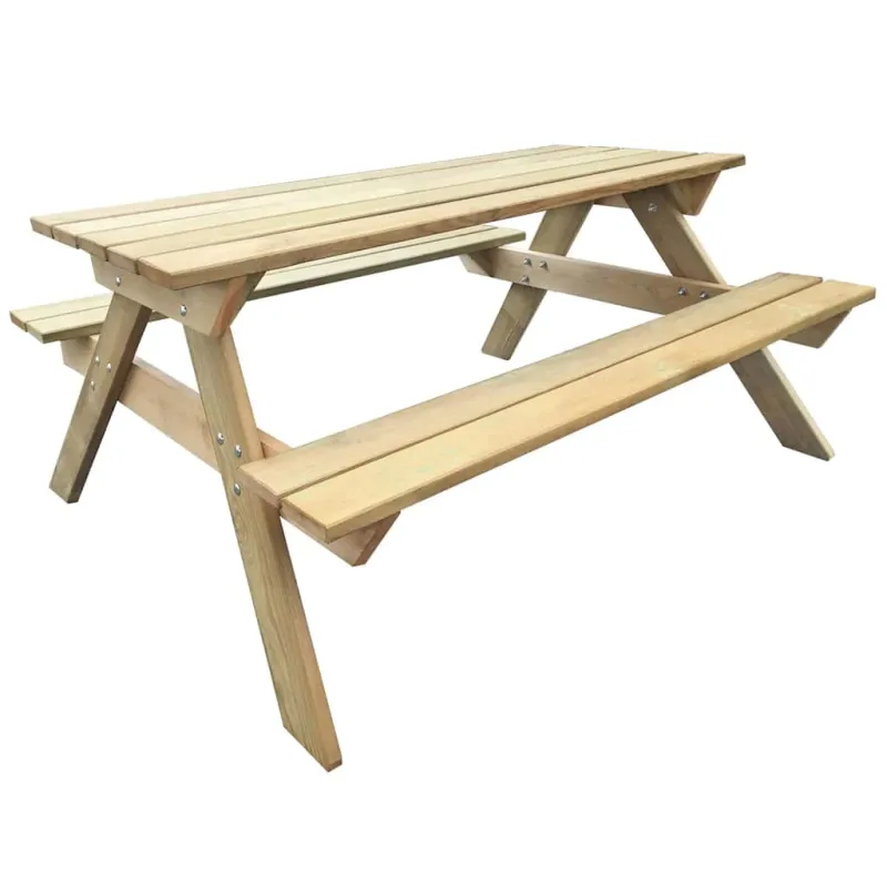 Piknikpöytä, 150x135x71,5 cm, puuta
