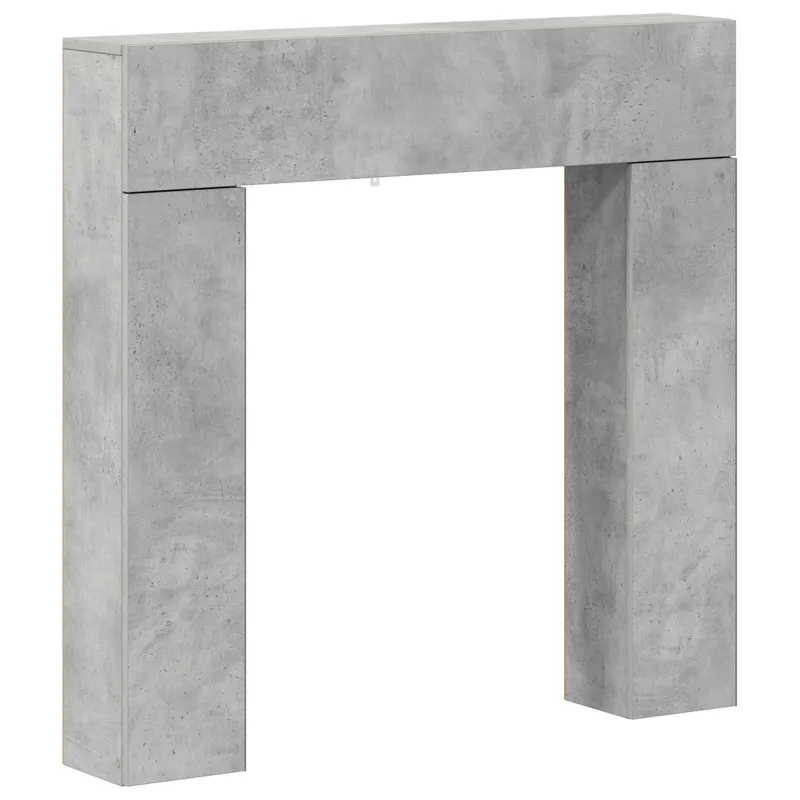 Židinio rėmas Betono pilka 102 x 18 x 100,5 cm Apdirbta mediena