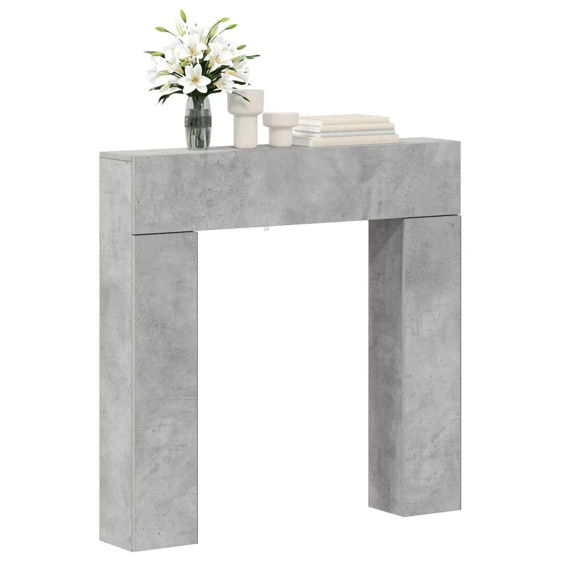 Židinio rėmas Betono pilka 102 x 18 x 100,5 cm Apdirbta mediena