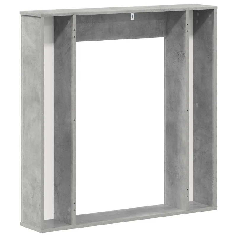 Židinio rėmas Betono pilka 100 x 20 x 100 cm Apdirbta mediena