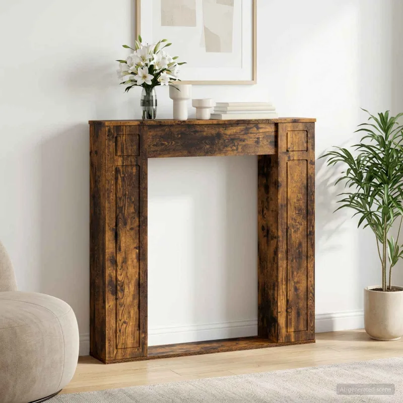 Židinio rėmas Dūminio ąžuolo 100 x 20 x 100 cm Apdirbta mediena