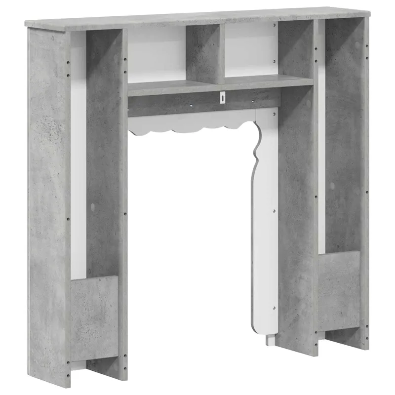 Židinio rėmas Betono pilka 93 x 20 x 89 cm Apdirbta mediena