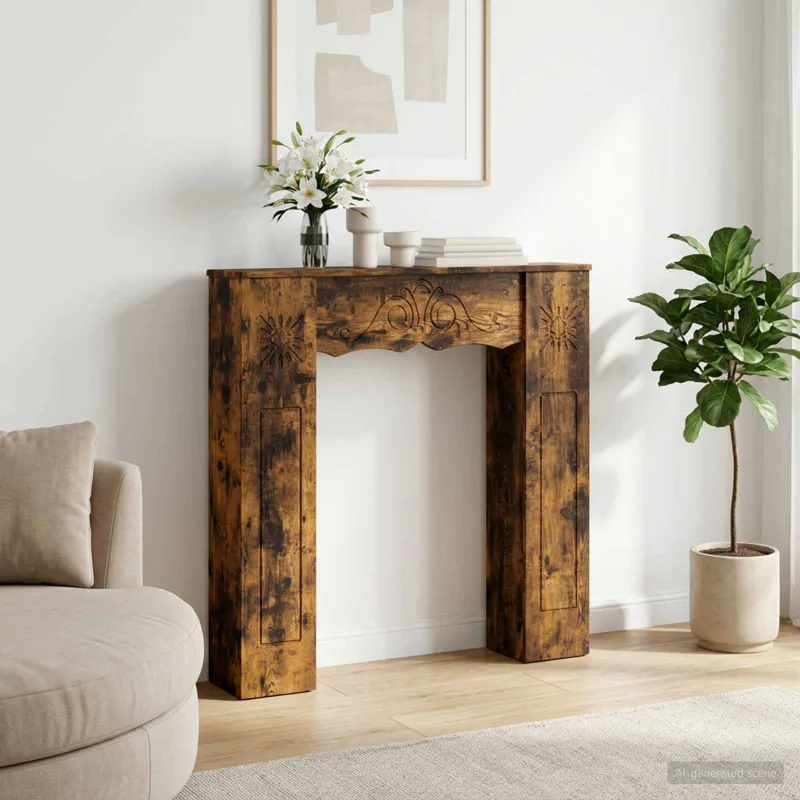 Židinio rėmas Dūminio ąžuolo 102 x 20 x 102 cm Apdirbta mediena