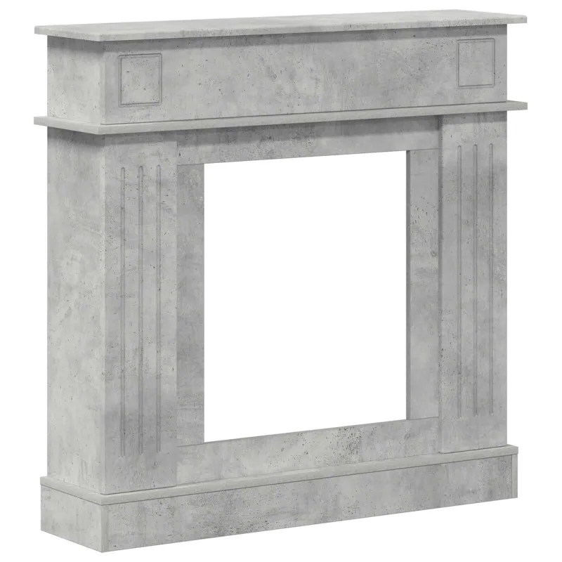 Židinio rėmas Betono pilka 102 x 26 x 100 cm Apdirbta mediena