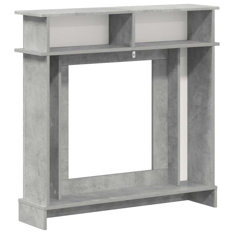 Židinio rėmas Betono pilka 102 x 26 x 100 cm Apdirbta mediena