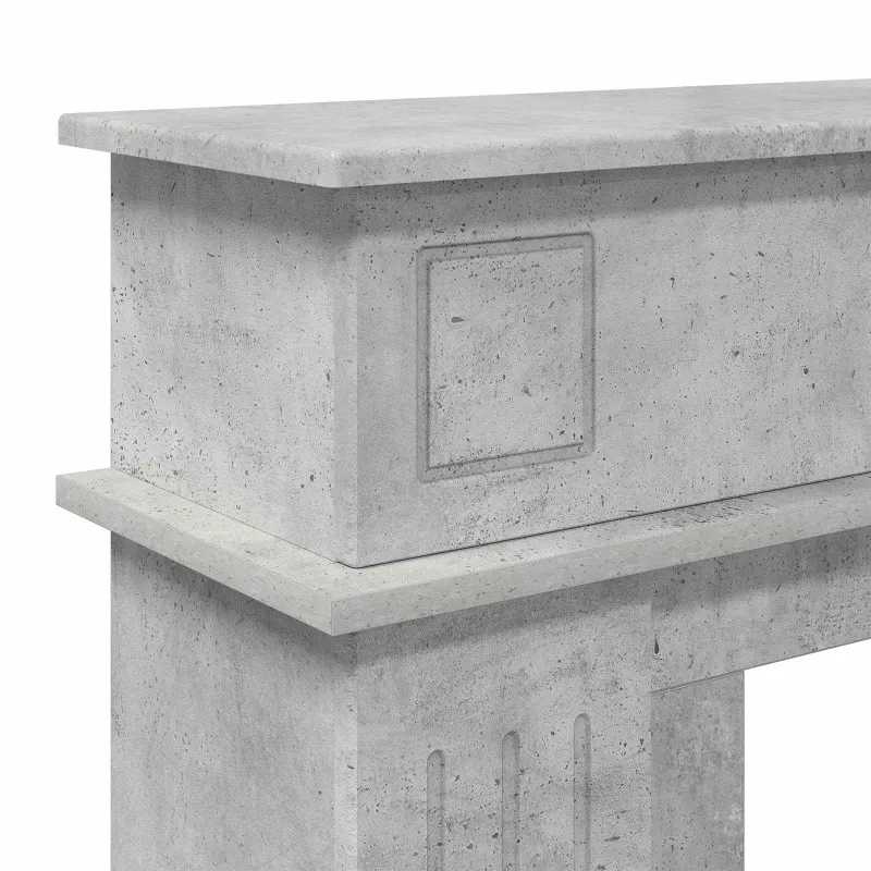 Židinio rėmas Betono pilka 102 x 26 x 100 cm Apdirbta mediena
