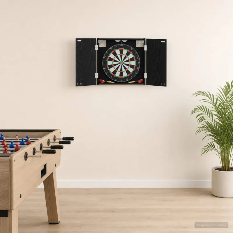 Dartboard spinta Juodojo ąžuolo 56 x 12 x 53,5 cm