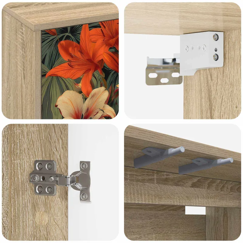 Sieninis televizoriaus stovas GENNEP 102 x 33 x 40 cm