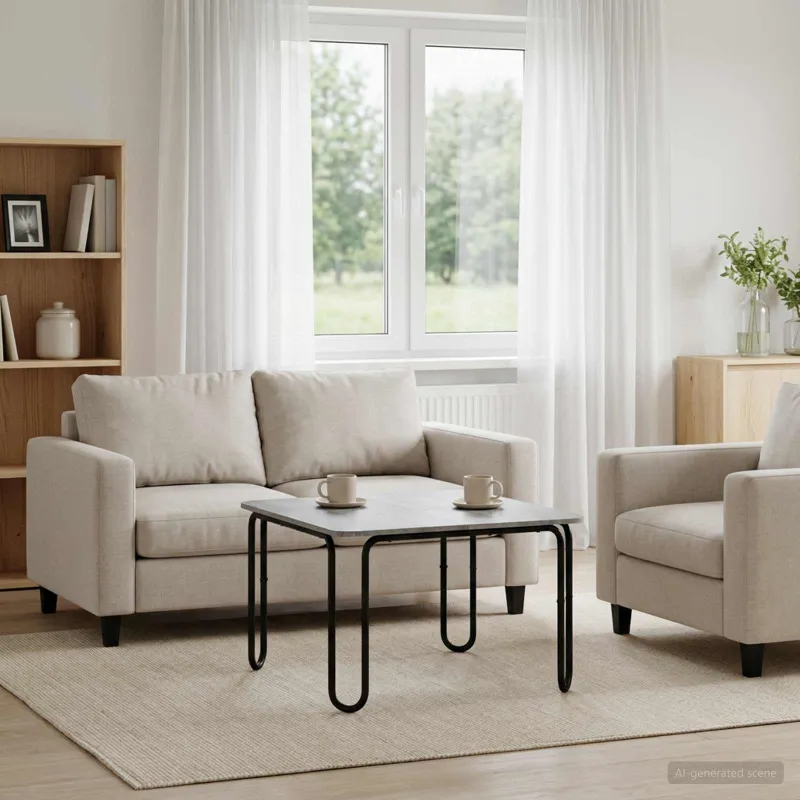 Kavos staliukas Pilka Sonoma 79,5 x 79,5 x 45 cm