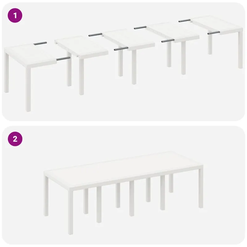 Sodo stalas Balta 250 x 100 x 73 cm poliratanas