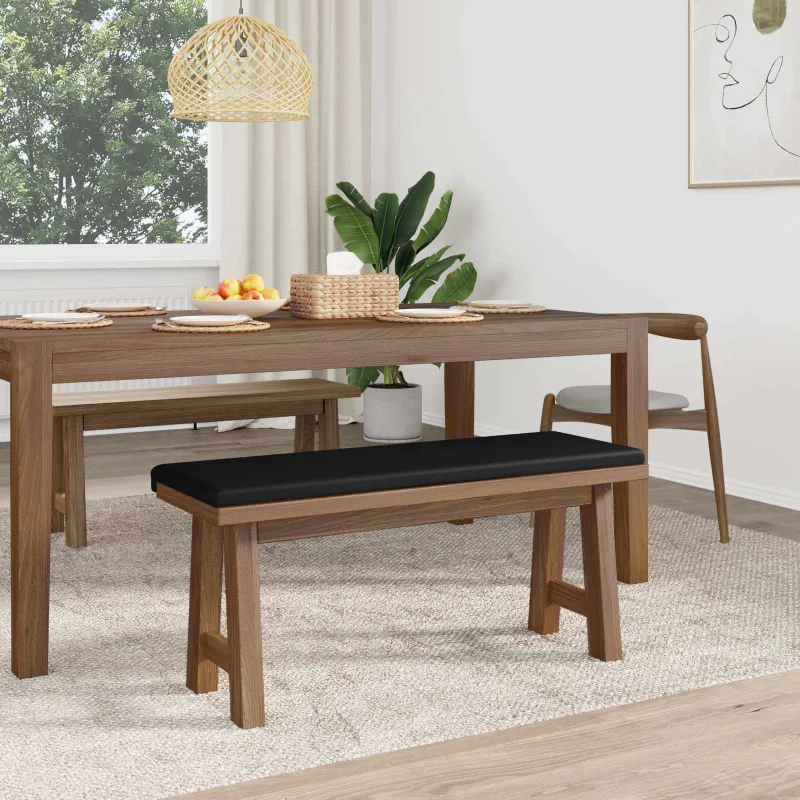 Suoliuko pagalvė Dirbtinė oda Juoda Gylis 35 cm