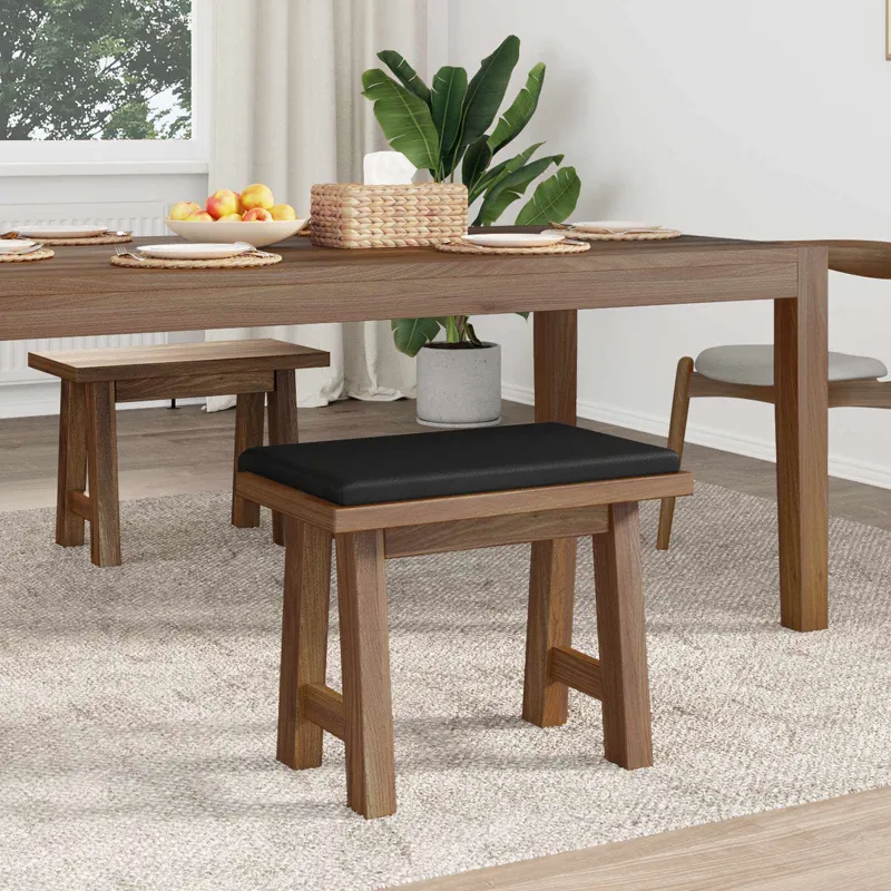 Suoliuko pagalvė Dirbtinė oda Juoda Gylis 35 cm