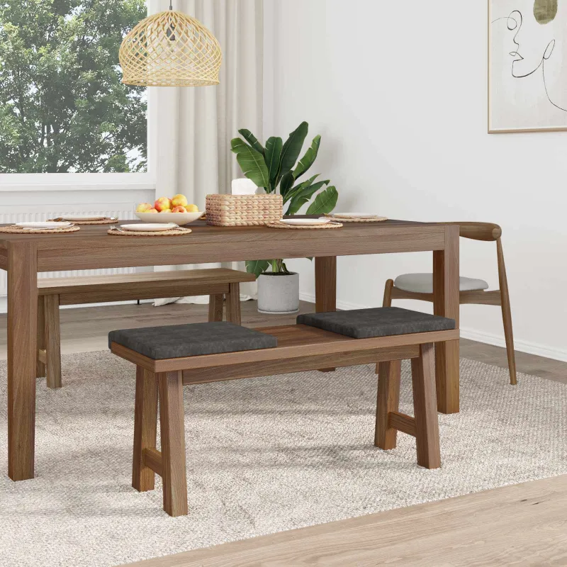 Suoliuko pagalvė 2 vnt. Dirbtinė oda Juoda Gylis 35 cm