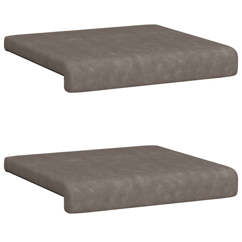 Suoliuko pagalvė 2 vnt. Dirbtinė oda Pilka Gylis 35 cm