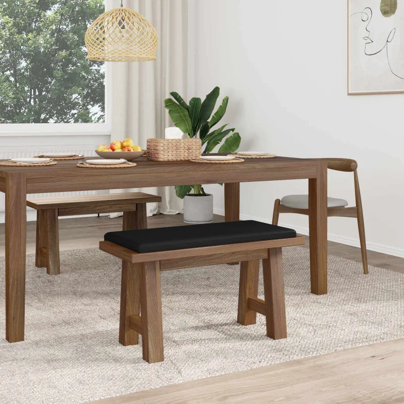 Suoliuko pagalvė Dirbtinė oda Juoda Gylis 35 cm