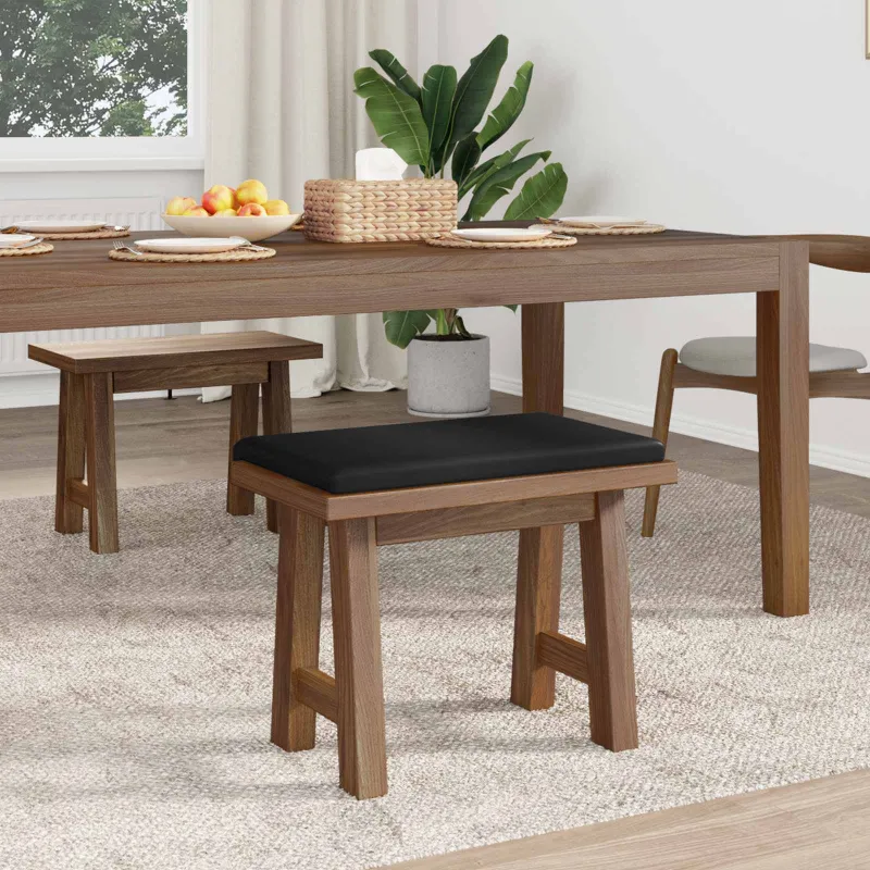 Suoliuko pagalvė Dirbtinė oda Juoda Gylis 35 cm