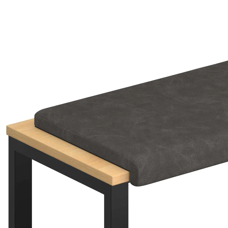 Suoliuko pagalvė Dirbtinė oda Juoda Gylis 35 cm