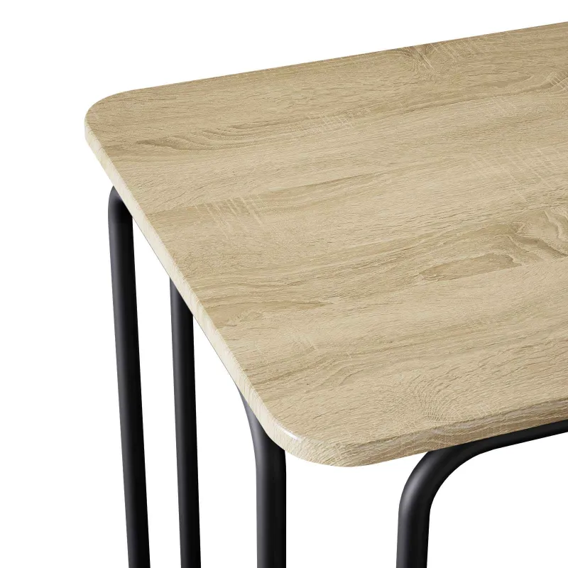 Valgomojo stalas 100 x 50 x 75 cm Apdirbta mediena Stačiakampio