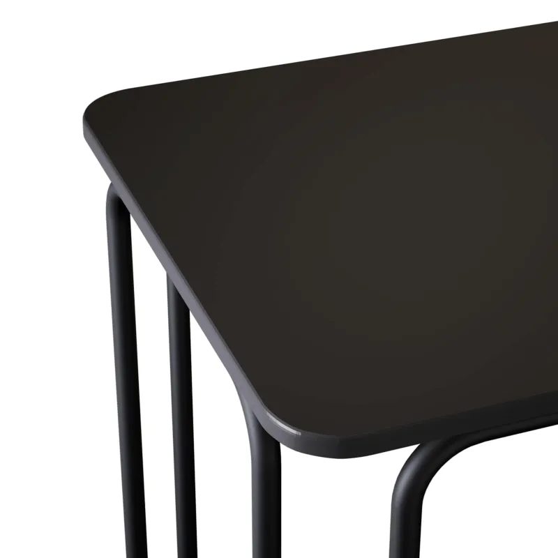 Valgomojo stalas 100 x 50 x 75 cm Apdirbta mediena Juoda