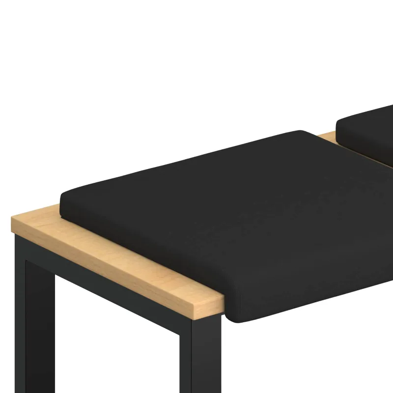 Suoliuko pagalvė 4 vnt. Tekstūruotas aksomas Juoda Gylis 35 cm