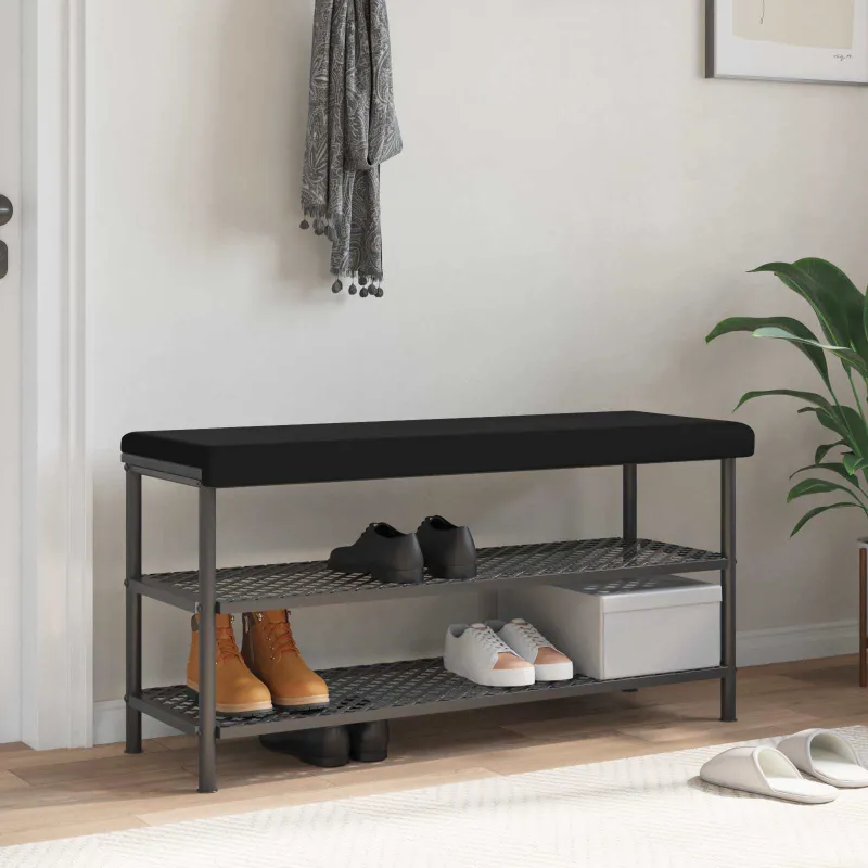 Suoliuko pagalvė Tekstūruotas aksomas Juoda Gylis 35 cm