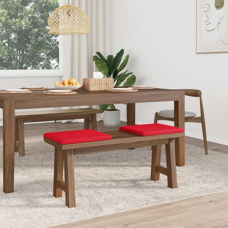 Suoliuko pagalvė 2 vnt. Dirbtinė oda Raudona Gylis 35 cm