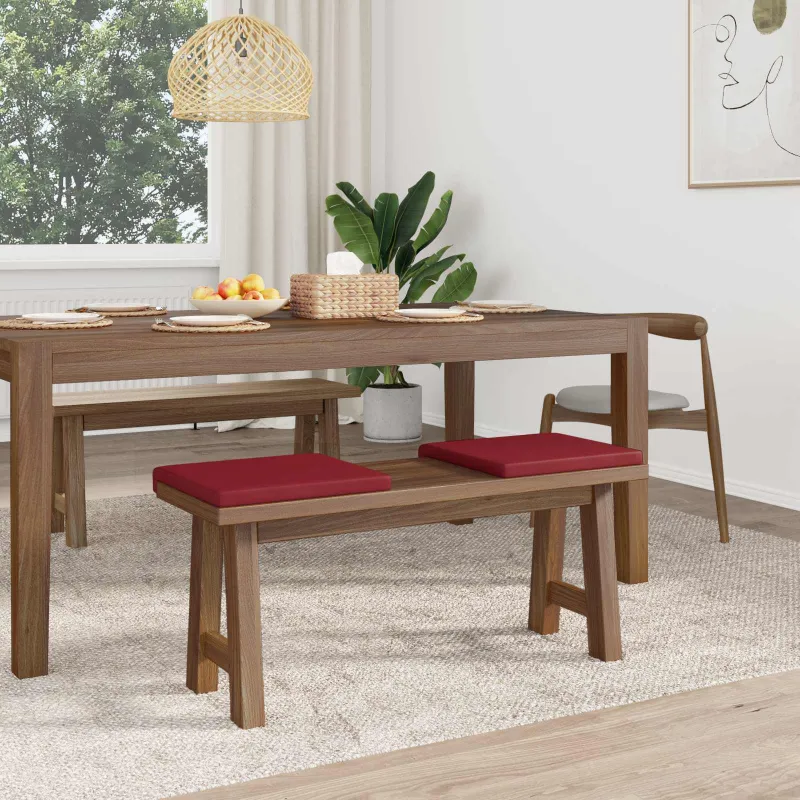 Suoliuko pagalvė 2 vnt. Dirbtinė oda Vyno raudona Gylis 35 cm