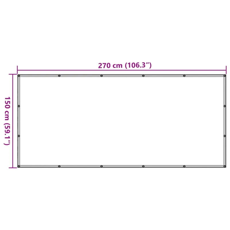 Tinklas priekabai, juodos spalvos, 1,5x2,7 m, HDPE