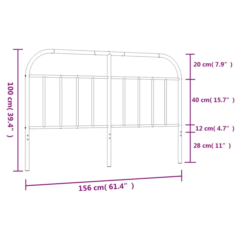 Metalinis pakaitinis galvūgalis, juodos spalvos, 150cm