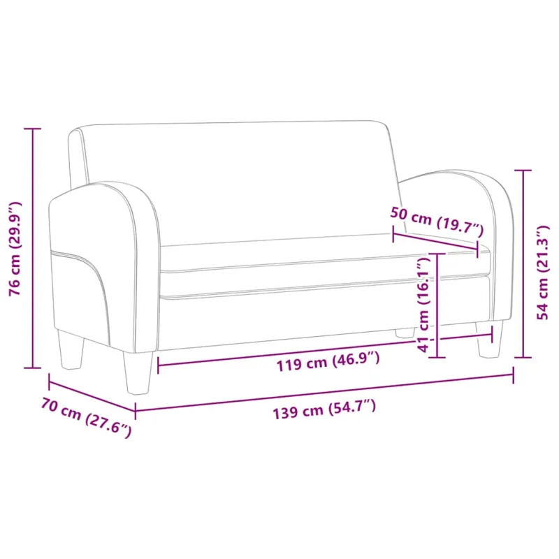 Dvivietė sofa, dirbtinė zomšos oda, ruda